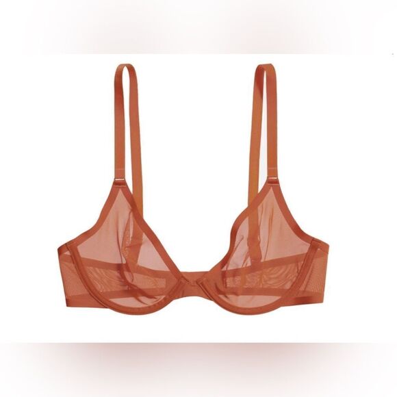 CUUP the plunge in Clay Orange Bra womens Size 32 C - Picture 1 of 5